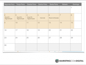 calendario email marketing engajamento